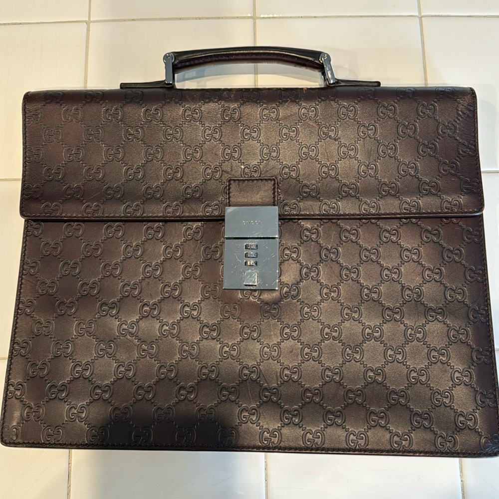 Gucci Vintage Leather Briefcase